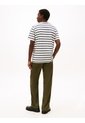 Camiseta Blanca De Rayas Con Cuello Redondo Tommy Hilfiger de Tommy Hilfiger