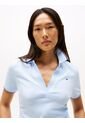 Polo Celeste 1985 De Corte Slim Con Ribetes Tommy Hilfiger de Tommy Hilfiger
