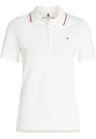 Polo Blanco Piqué Slim Heritage Sólido Tommy Hilfiger Tommy Hilfiger
