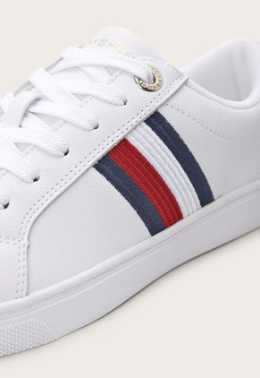 Tenis Lifestyle Blanco-Rojo-Azul Navy Tommy Hilfiger Essential Stripes
