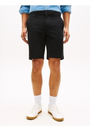 Bermudas Negro Chino Denton En Sarga Con Corte Recto Tommy Hilfiger