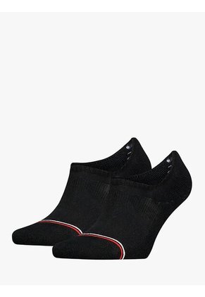 Pack Negro De Dos Pares De Medias Tobilleros Tommy Hilfiger
