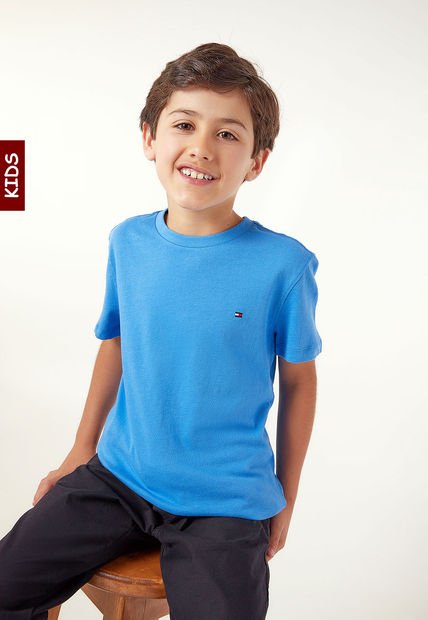 Camiseta Celeste Tommy Hilfiger Kids