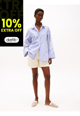 Bermudas Blanco Chino Mom Con Vuelta Tommy Hilfiger Tommy Hilfiger