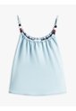 Top Azul Para Niña De Tirantes Con Abalorios Tommy Hilfiger de Tommy Hilfiger