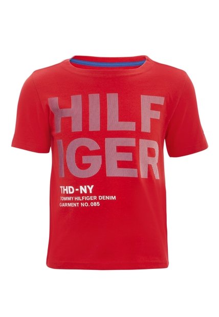 Camiseta Manga Para Niño Corta Con Logo Tommy Hilfiger