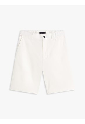 Bermudas Blanco Chino Dover Con Logo Bordado Tommy Hilfiger