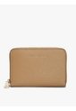 Billetera Beige Texturizada Con Cremallera Y Logo Tommy Hilfiger de Tommy Hilfiger