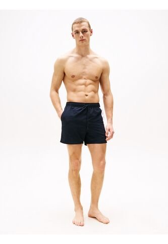 Traje Azul De Baño Slim De Medio Largo Con Logo Tommy Hilfiger Tommy Hilfiger