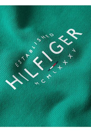 Saco Manga Larga Con Cierre Y Hoodie Mujer Verde Tommy Hilfiger