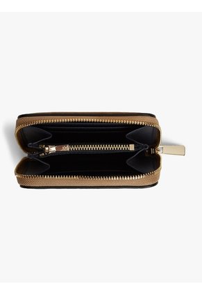 Billetera Beige Texturizada Con Cremallera Y Logo Tommy Hilfiger