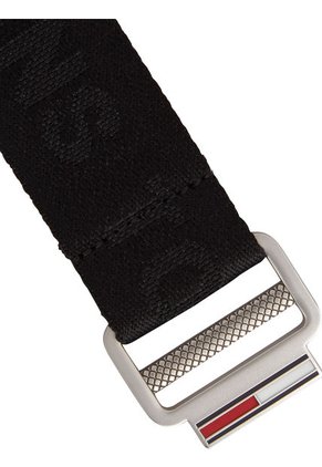 Cinturón Textil Trenzado Extralargo Negro Tommy Hilfiger