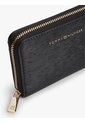 Billetera Negra Texturizada Con Cremallera Y Logo Tommy Hilfiger de Tommy Hilfiger