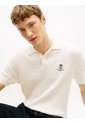 Suéter Tipo Polo De Punto Trenzado Con Logo Tommy Hilfiger de Tommy Hilfiger