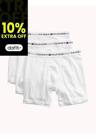 3 Pack De Boxer Brief Blancos En Algodón Tommy Hilfiger Tommy Hilfiger