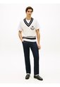 Chaleco Blanco Amplio Con Cuello En V Y Parche Tommy Hilfiger de Tommy Hilfiger