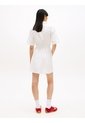 Vestido Blanco De Rayas Con Corte Amplio Tommy Jeans de Tommy Hilfiger