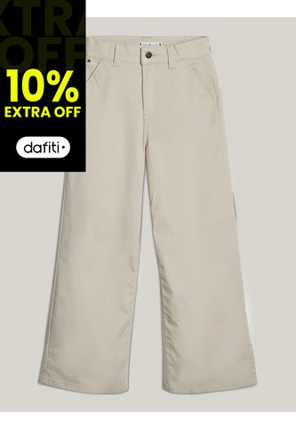 Pantalón Niña Beige Chino Essential Con Pierna Ancha Tommy Hilfiger Tommy Hilfiger