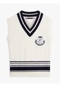 Chaleco Blanco Amplio Con Cuello En V Y Parche Tommy Hilfiger de Tommy Hilfiger