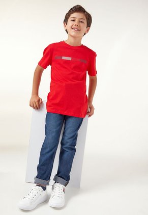 Camiseta Rojo-Azul Navy-Blanco Tommy Hilfiger Kids