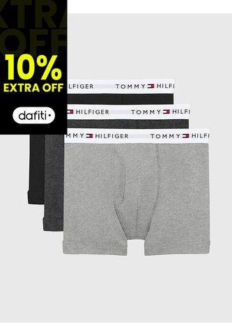 Pack Gris De 3 Bóxer Con Detalles Distintivos De Tommy Hilfiger Tommy Hilfiger Tommy Hilfiger