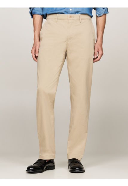 Pantalón Beige Chino Denton Con Pierna Recta Tommy Hilfiger