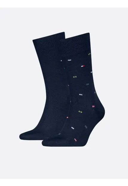 Pack Azul De 2 Medias Con Múltiples Banderas Tommy Hilfiger