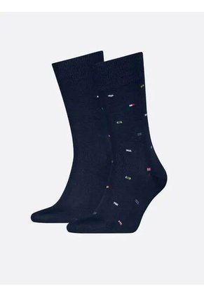 Pack Azul De 2 Medias Con Múltiples Banderas Tommy Hilfiger