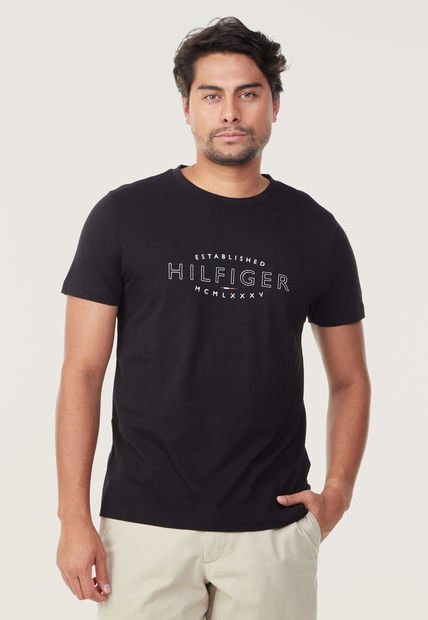 Camiseta Negro-Blanco Tommy Hilfiger