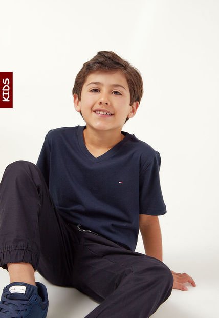 Camiseta Azul Navy Tommy Hilfiger Kids