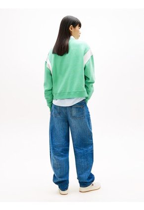 Buzo Verde Holgado Con Logo Bordado A Contraste Tommy Jeans
