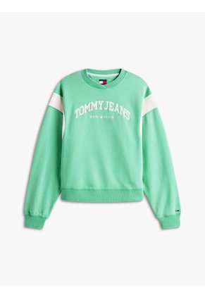 Buzo Verde Holgado Con Logo Bordado A Contraste Tommy Jeans