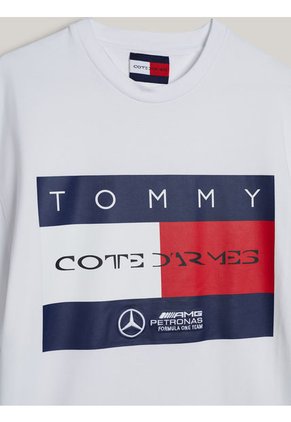 Camiseta Blanca Con Logo Tommy X Mercedes F1 X CR Tommy Hilfiger