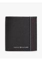 Billetera Negra Plegable De Cuero Granulada Con Logo Tommy Hilfiger de Tommy Hilfiger