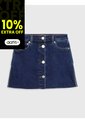 Minifalda De Niña Jeans Con Botones Tommy Hilfiger de Tommy Hilfiger
