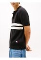 Polo Negro De Punto Tommy Badge De Corte Regular Tommy Jeans de Tommy Hilfiger