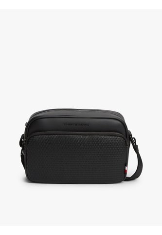Bolso Negro Cruzado Con Panel Tejido Tommy Hilfiger Tommy Hilfiger