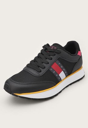 Tenis Lifestyle Negro-Amarillo-Magenta Tommy Hilfiger Jeans