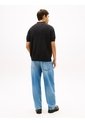 Polo Negro De Punto Tommy Badge De Corte Regular Tommy Jeans de Tommy Hilfiger