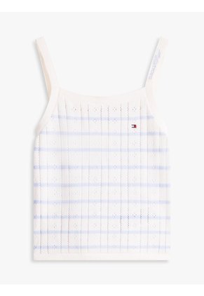 Camiseta Beige De Tirantes Con Motivo Pointelle Tommy Hilfiger