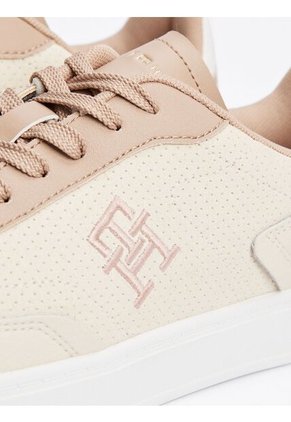 Tenis Beige Color Block Con Monograma TH Tommy Hilfiger