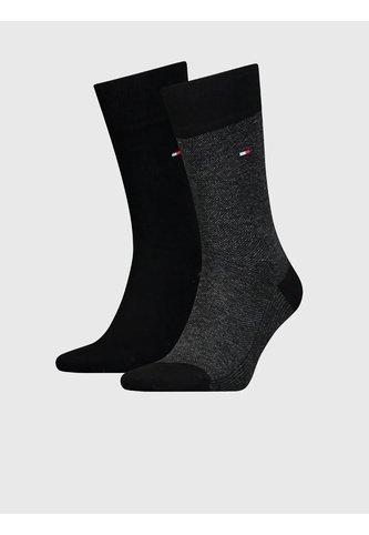Pack Negro De 2 Medias Con Logo Tommy Hilfiger Tommy Hilfiger