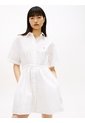 Vestido Blanco De Rayas Con Corte Amplio Tommy Jeans de Tommy Hilfiger