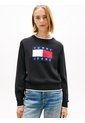 Saco Negro Amplio Ribeteado Con Logo En Intarsia Tommy Jeans de Tommy Hilfiger