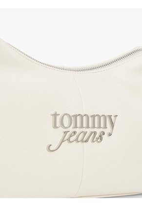 Bolso Blanco De Hombro Con Logo Metálico Tommy Hilfiger