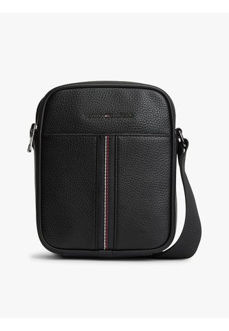 Bolso Negro Reporter De Cuero Granulada Tommy Hilfiger Tommy Hilfiger
