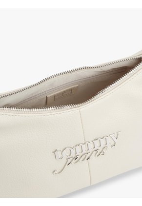 Bolso Blanco De Hombro Con Logo Metálico Tommy Hilfiger