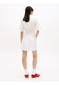 Vestido Blanco De Rayas Con Corte Amplio Tommy Jeans de Tommy Hilfiger