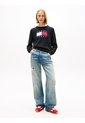 Saco Negro Amplio Ribeteado Con Logo En Intarsia Tommy Jeans de Tommy Hilfiger