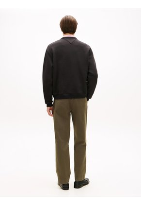 Saco Negro Heritage Amplio Con Escudo Bordado Tommy Hilfiger